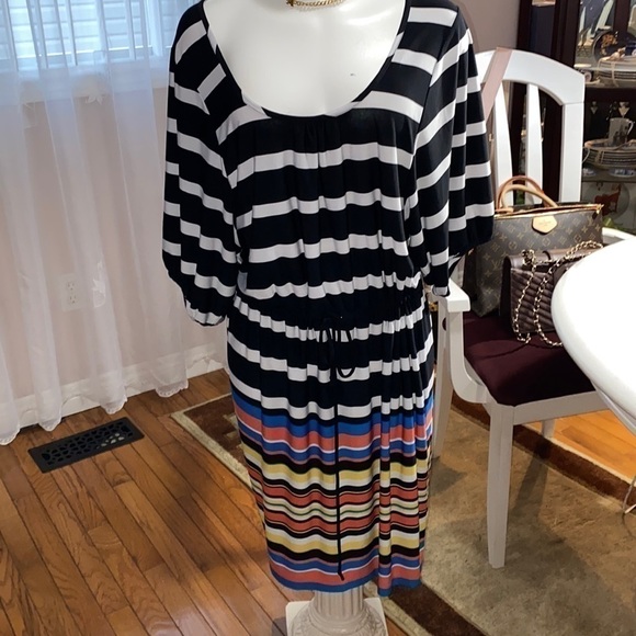 EMMA & Michele Striped multi coloured shift dress size XL - Picture 2 of 11
